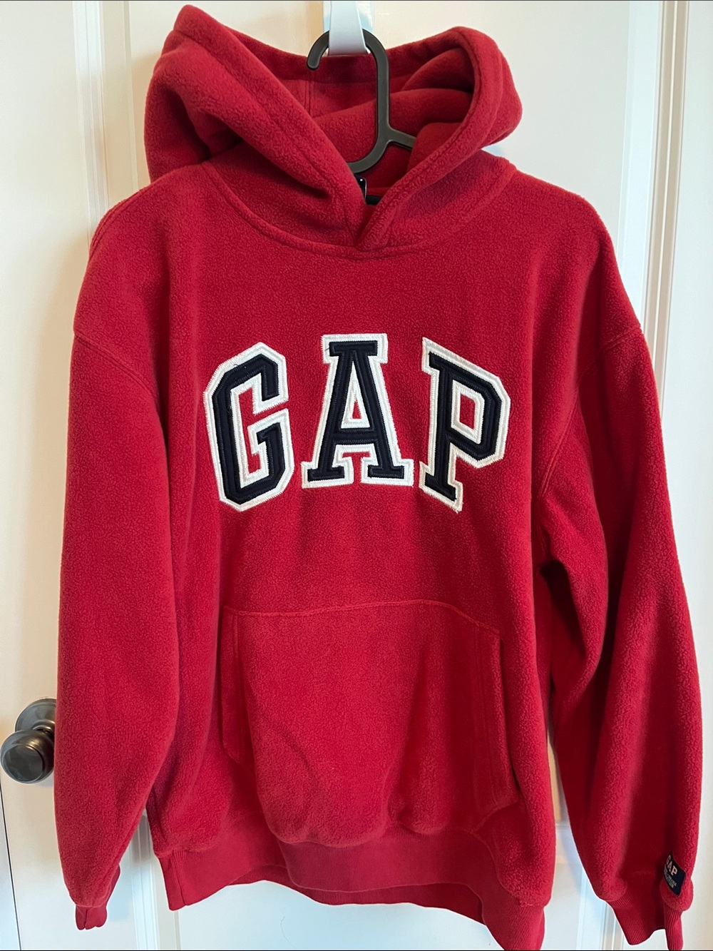 GAP Kids Bright Red Fleece Hoodie with Logo